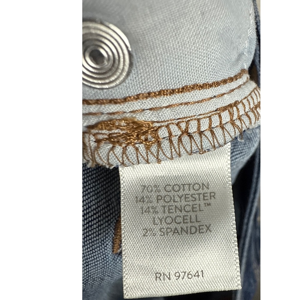 NWT J. Jill Denim High Rise Straight Leg Portside Wash Jeans Size 2 R‎ Academia - Picture 12 of 13